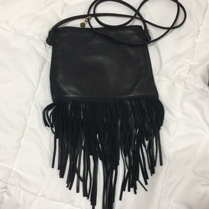 Black fringe purse